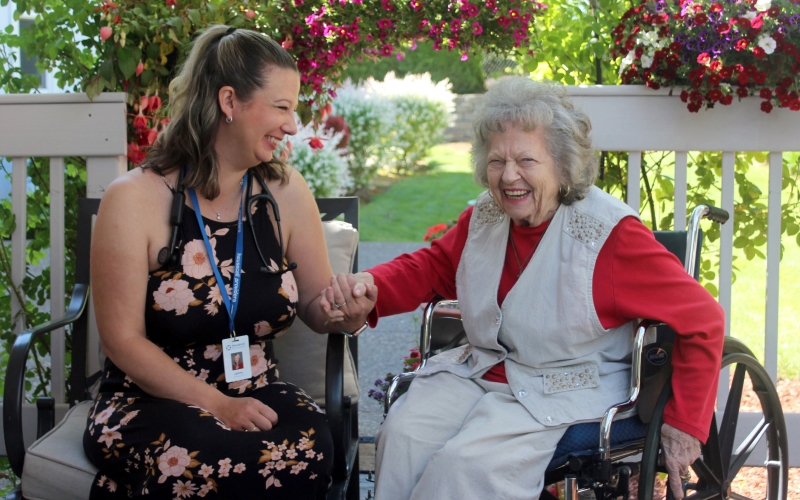 Primary care provider delivering a house call at patient's home